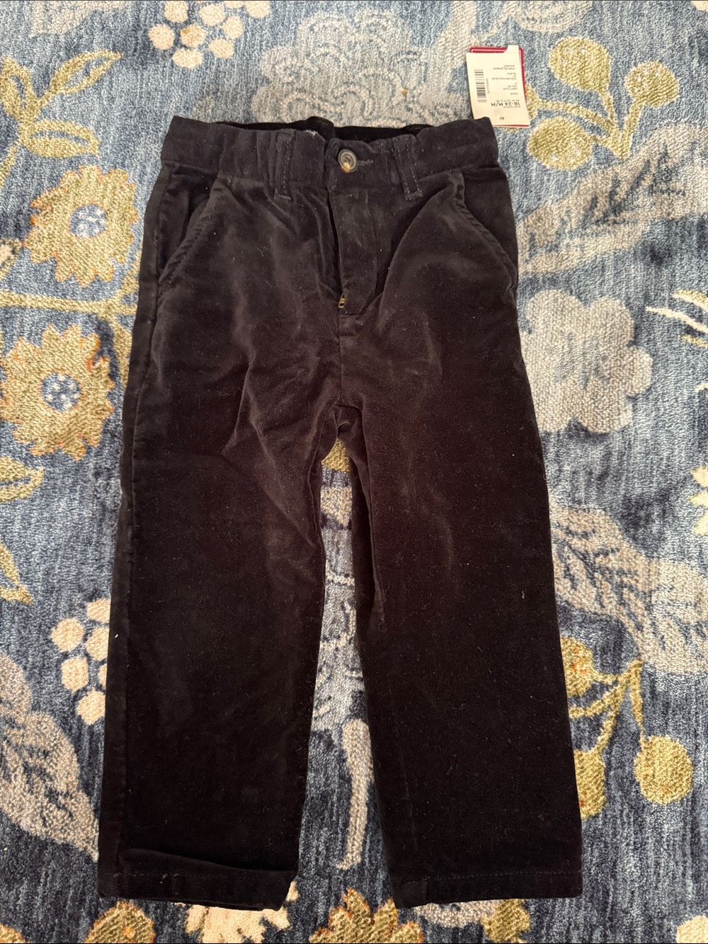 Gymboree Boys Black Velvet Pants